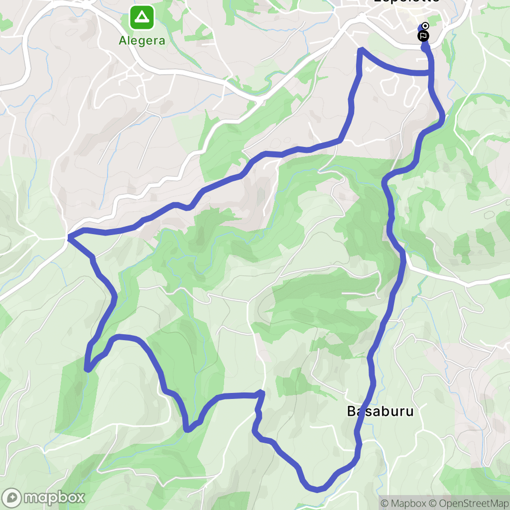 Espelette : carte du parcours de randonnée - France
