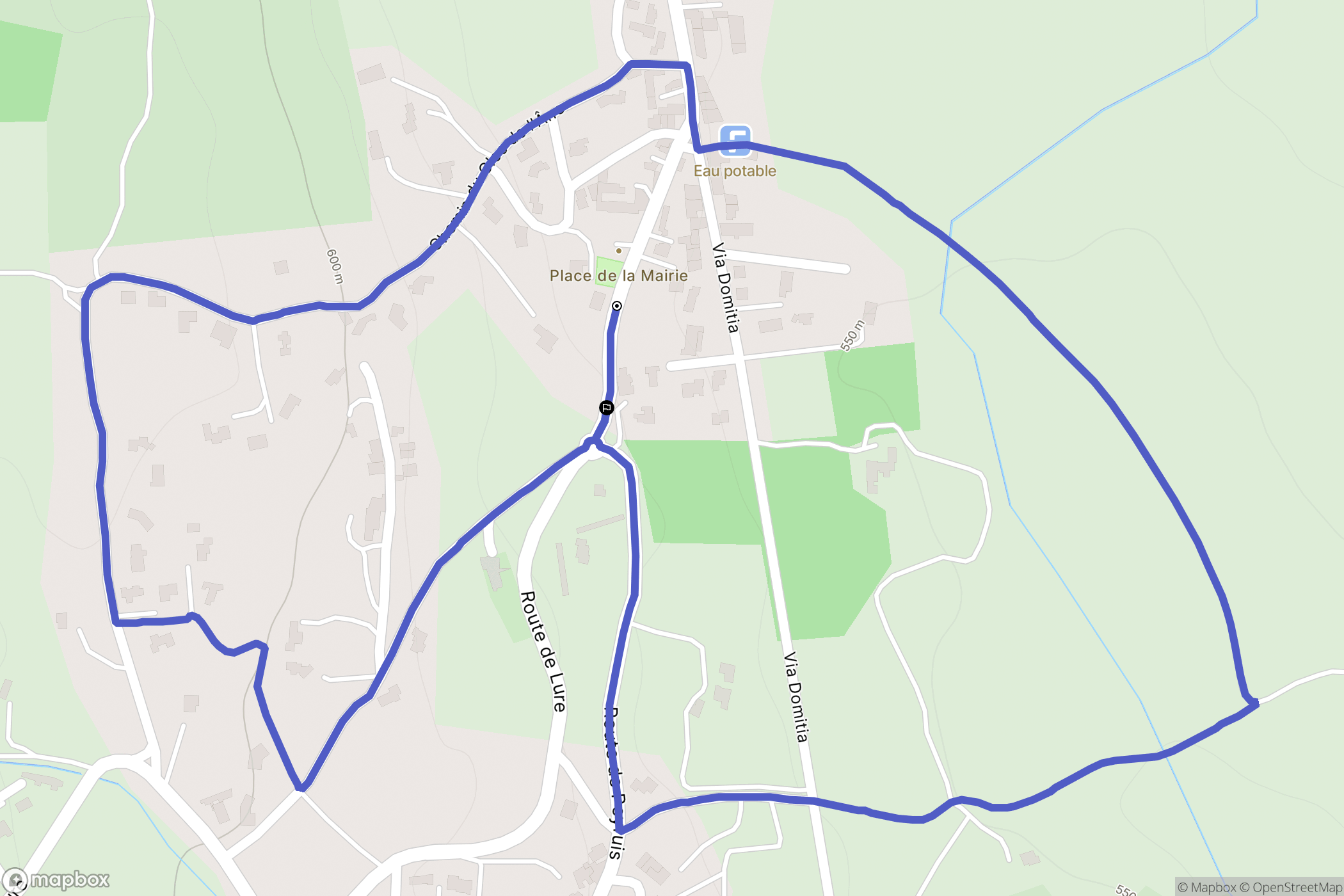 Châteauneuf-Val-Saint-Donat : carte du parcours de randonnée - France