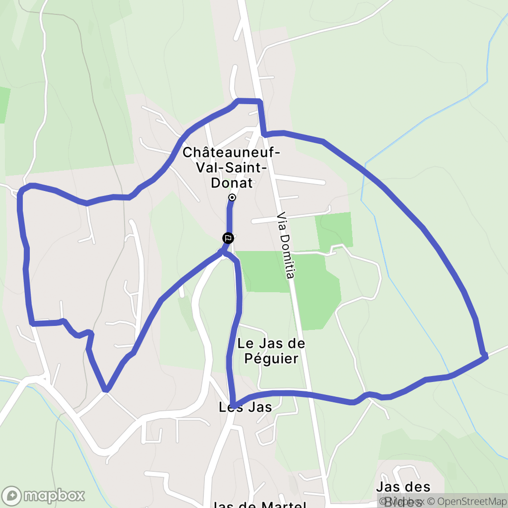 Châteauneuf-Val-Saint-Donat : carte du parcours de randonnée - France