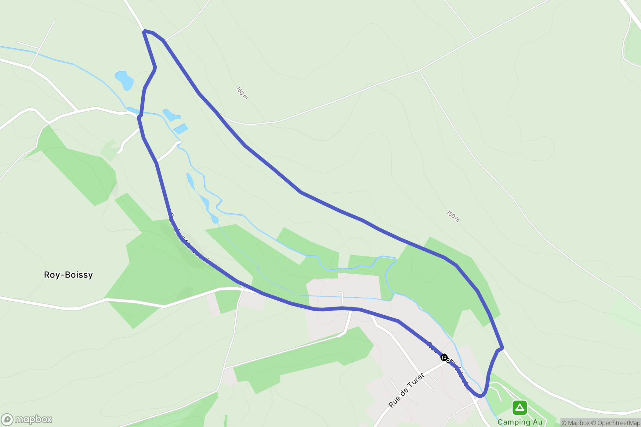Roy-Boissy : carte du parcours de randonnée - France