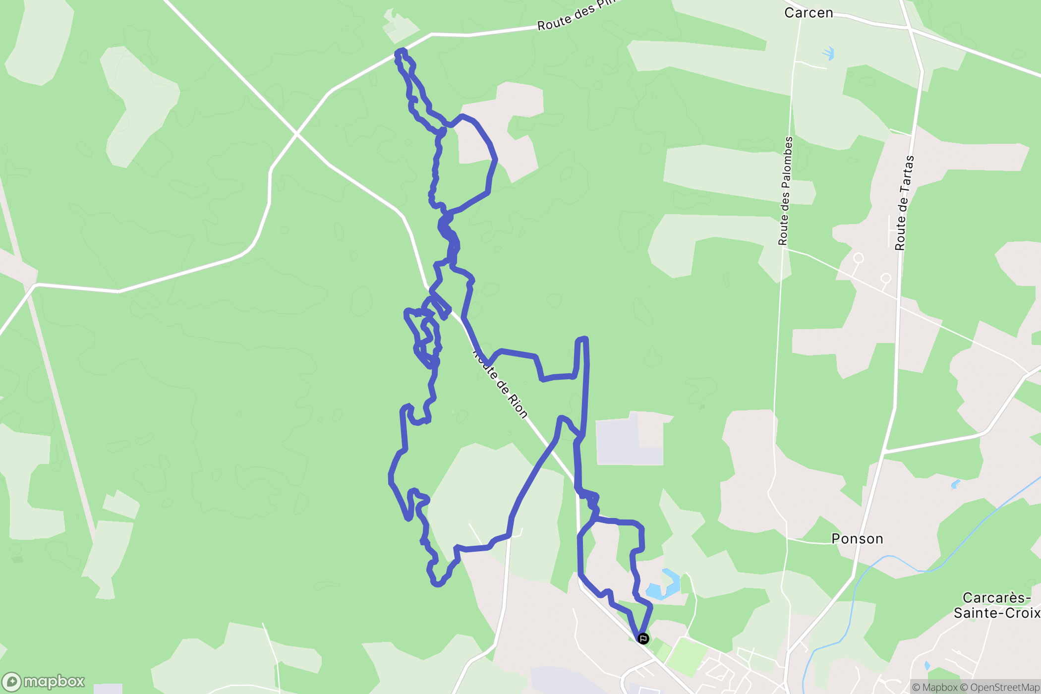 Bégaar : carte du parcours de randonnée - France