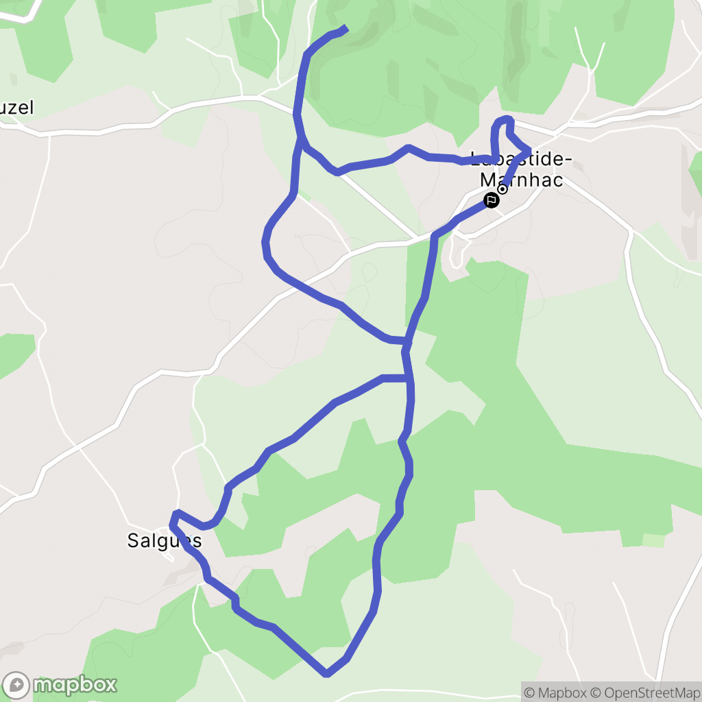 Labastide-Marnhac : carte du parcours de randonnée - France