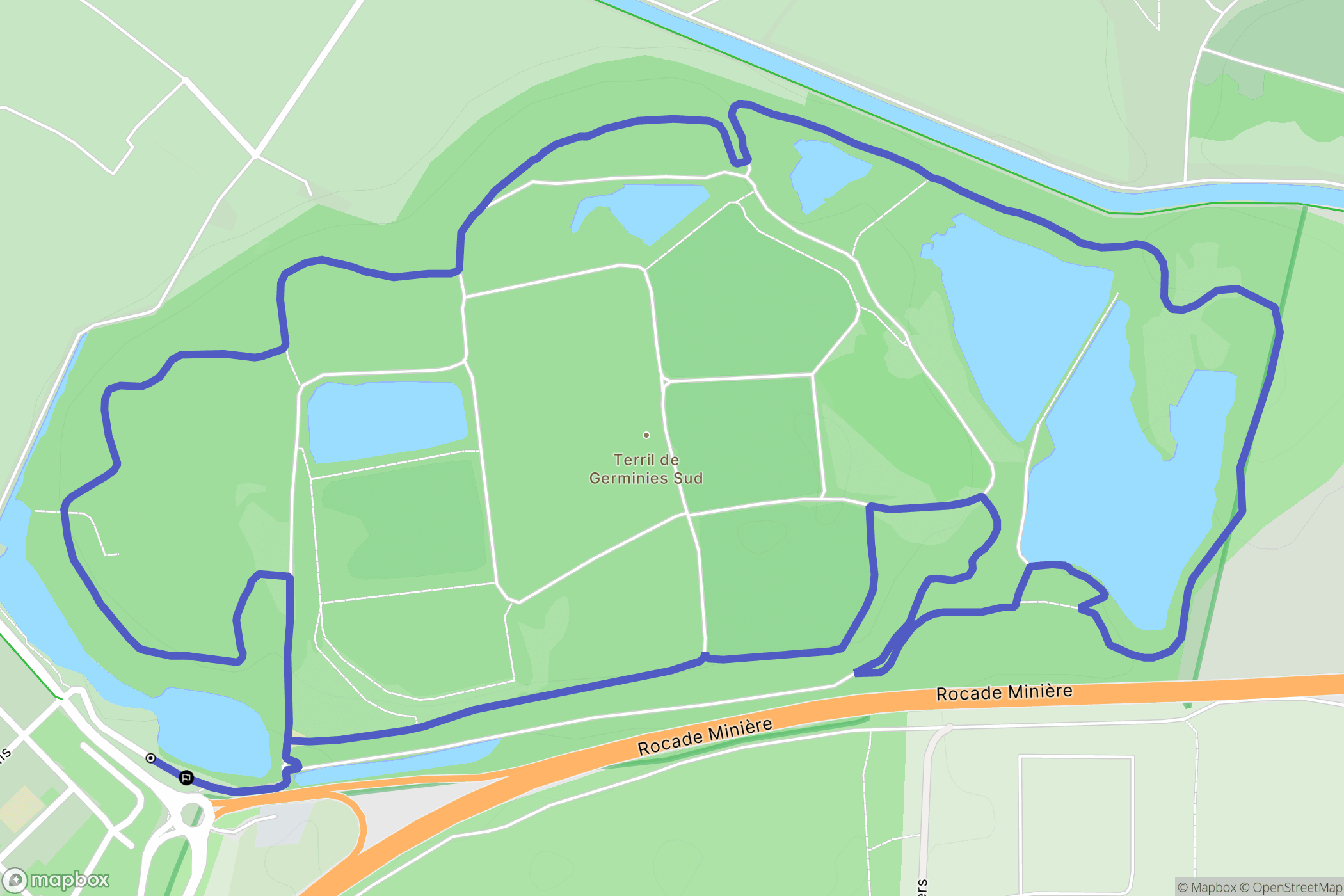 Lallaing : carte du parcours de randonnée - France