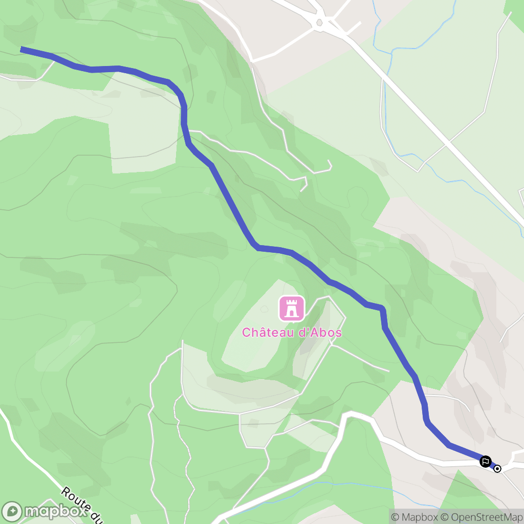 Arbus : carte du parcours de randonnée - France