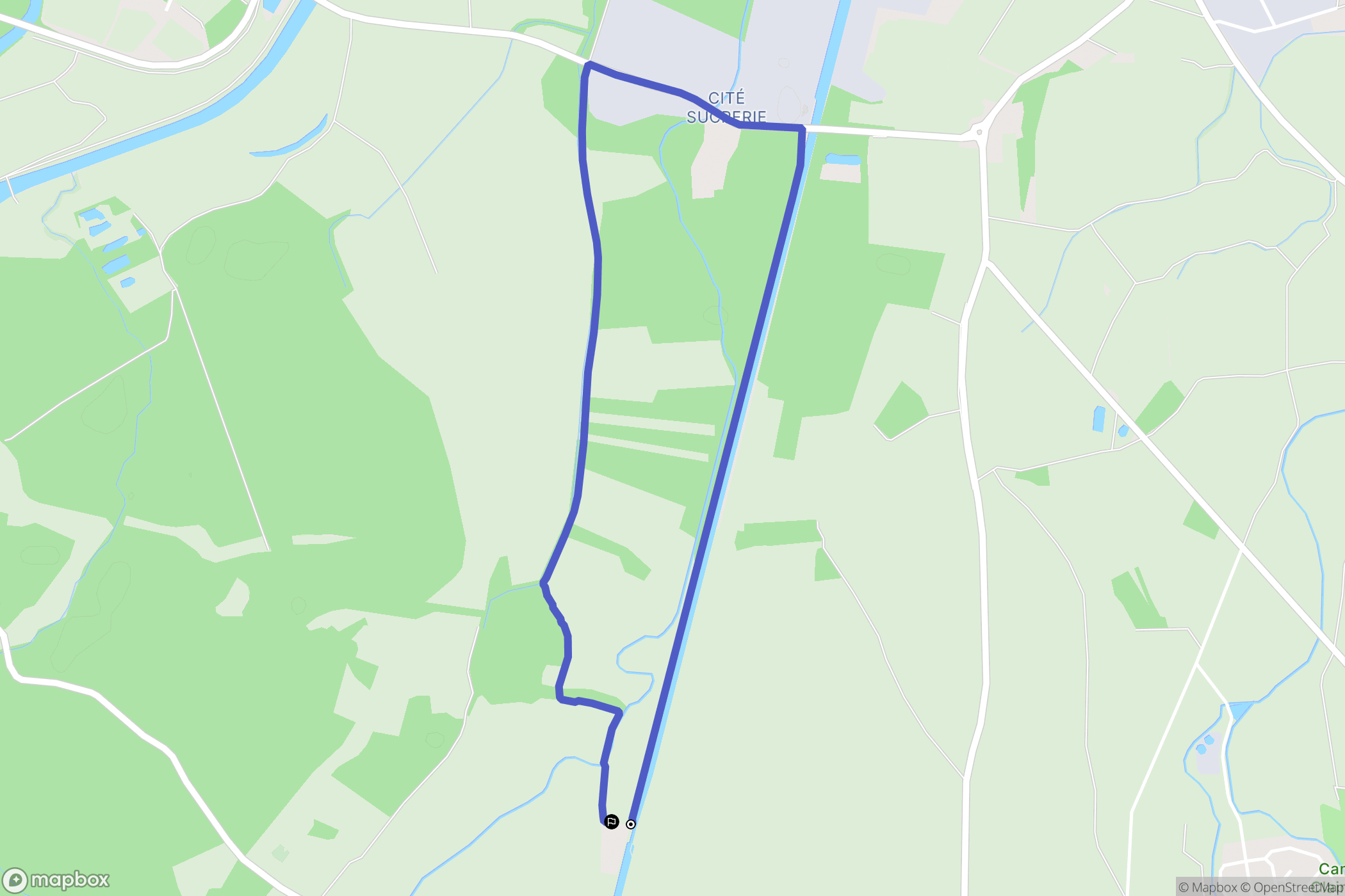 Gerstheim : carte du parcours de randonnée - France
