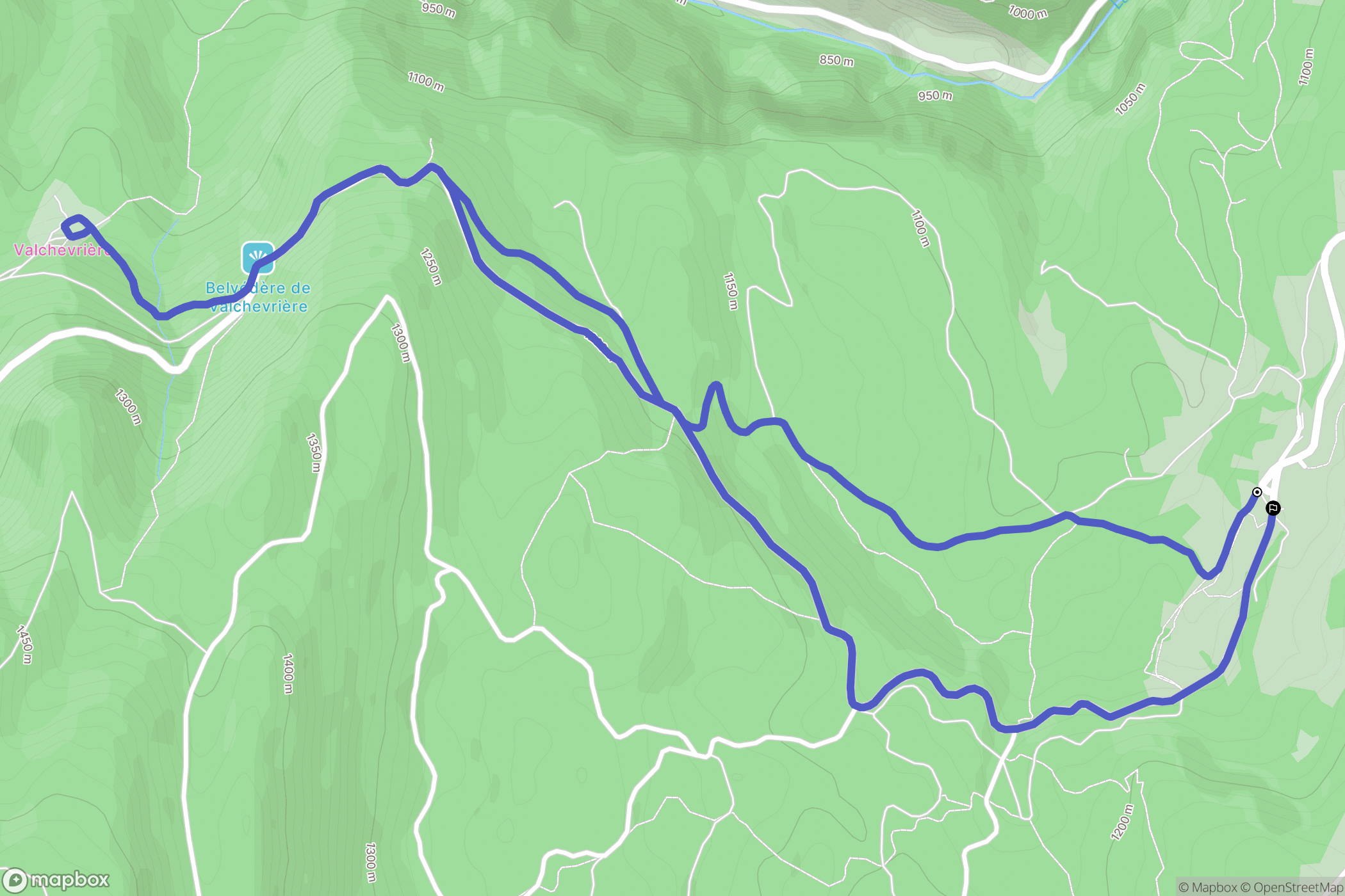 Villard-de-Lans : carte du parcours de randonnée - France