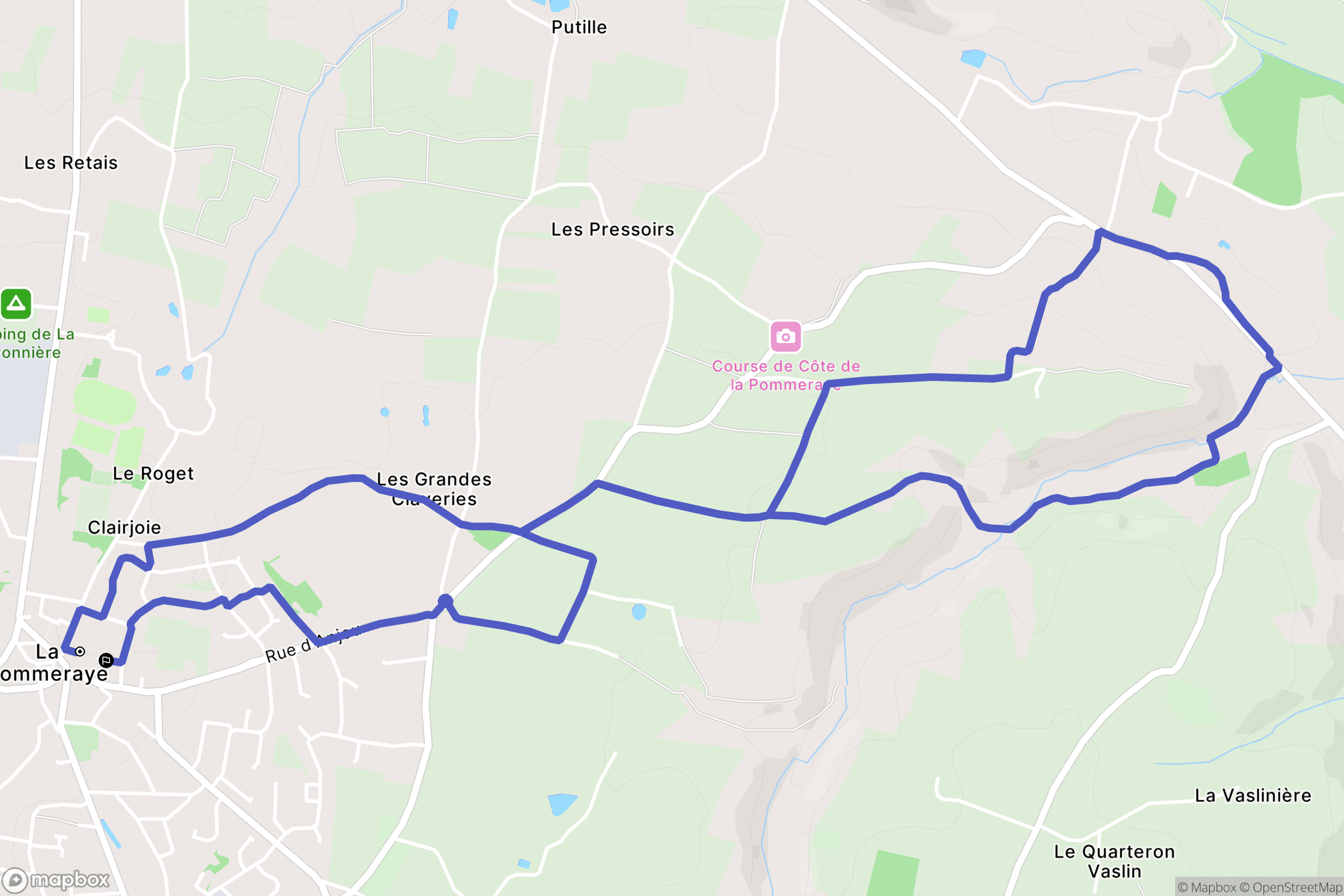 Mauges-sur-Loire : carte du parcours de randonnée - France