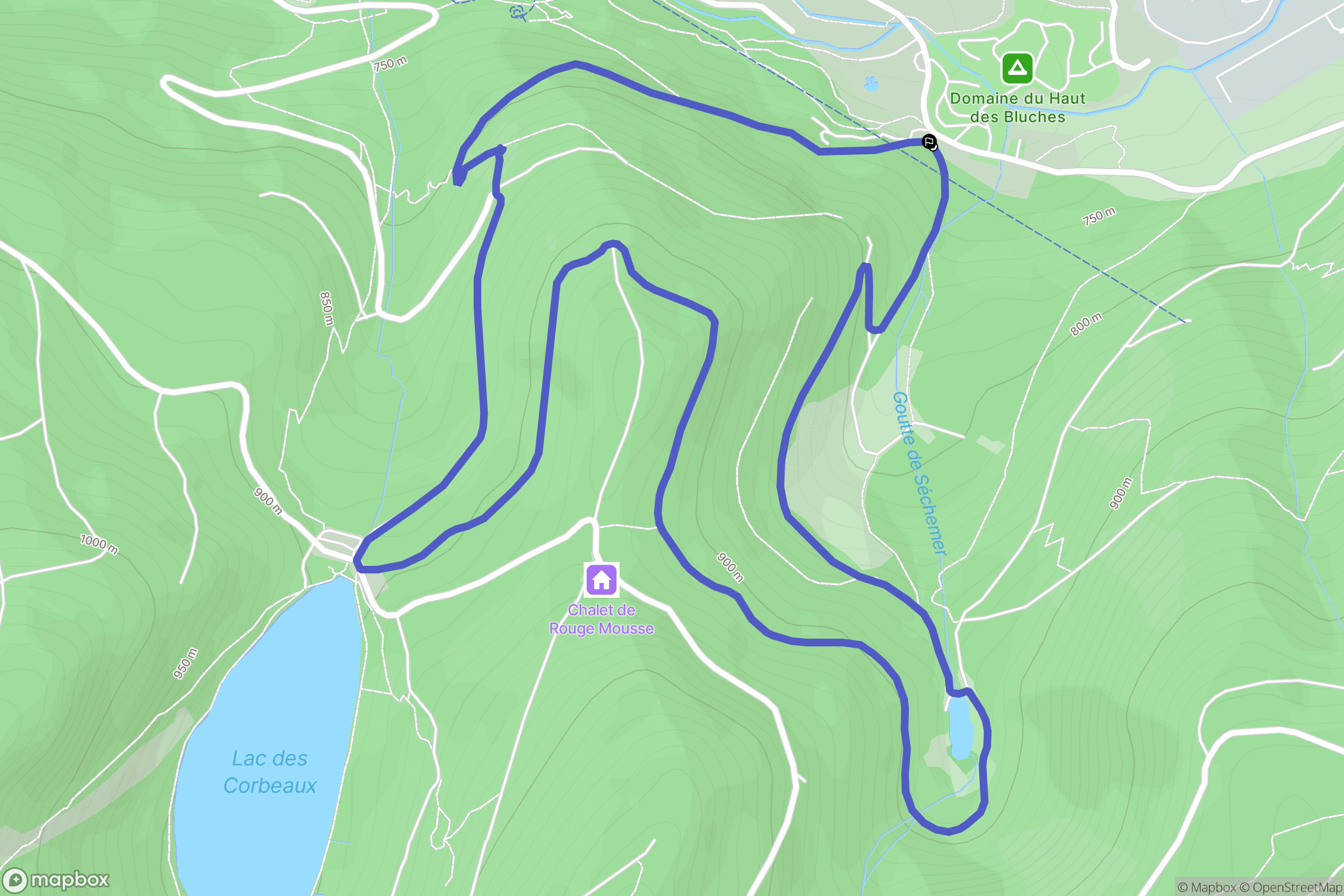 La Bresse : carte du parcours de randonnée - France