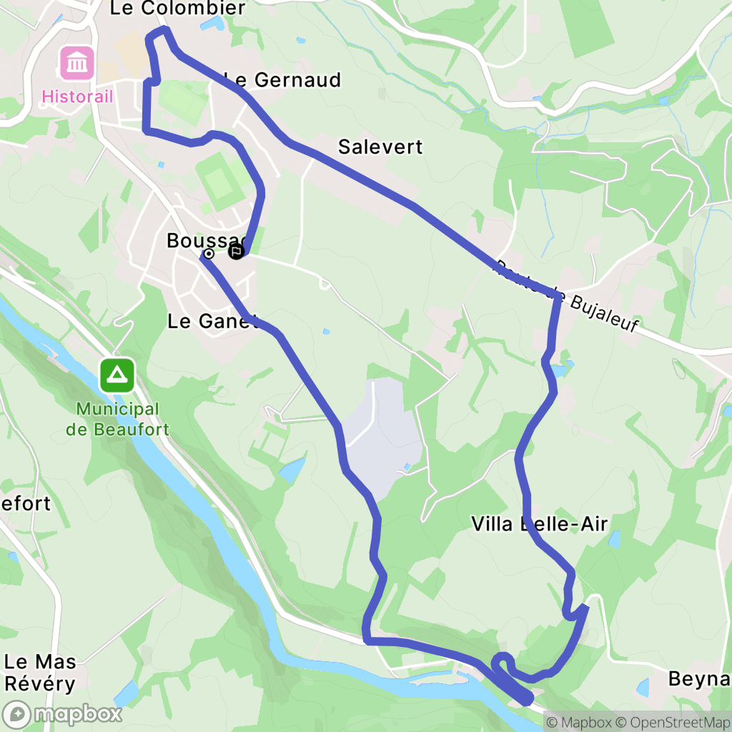 Saint-Léonard-de-Noblat : carte du parcours de randonnée - France