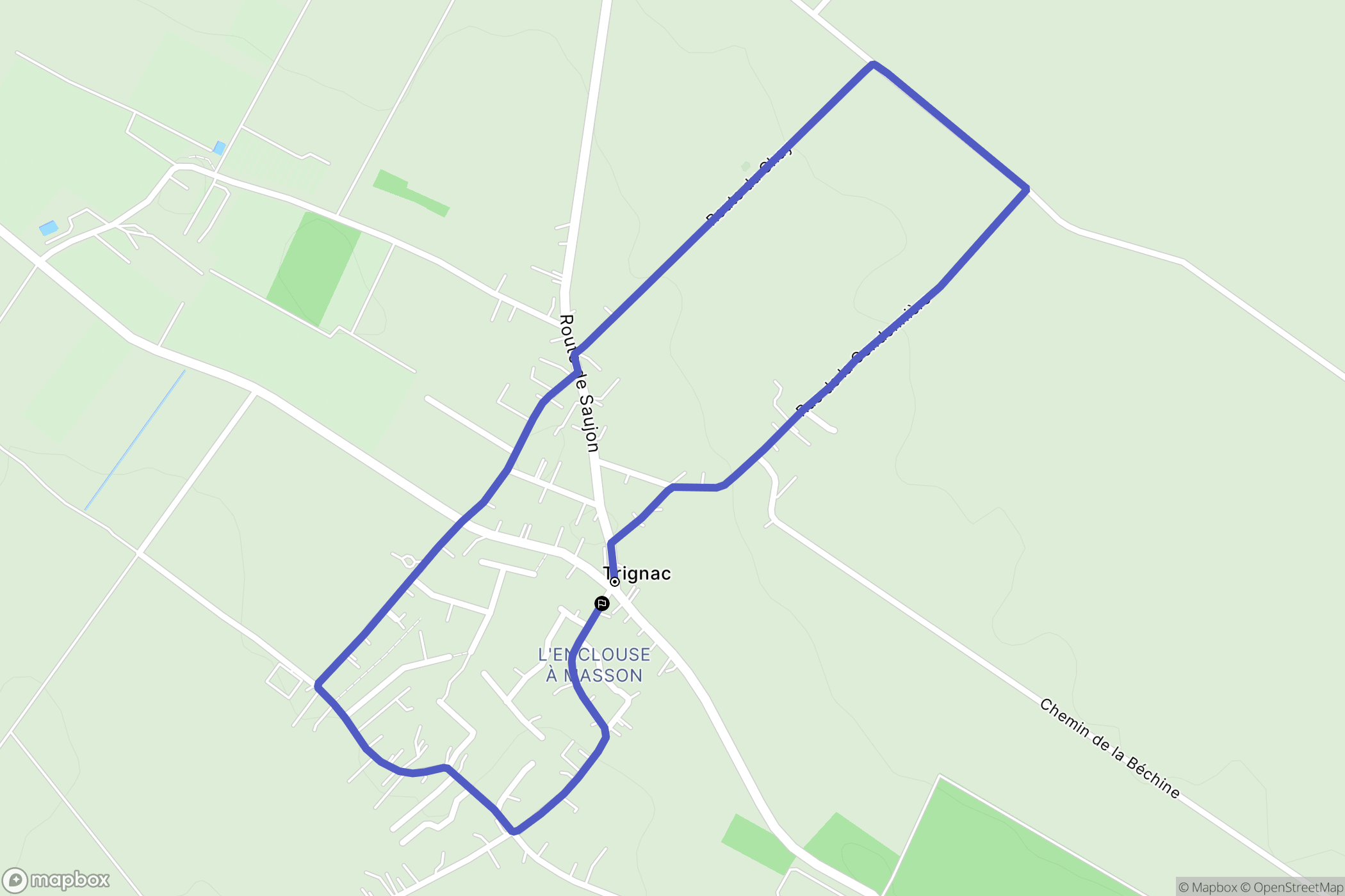 Semussac : carte du parcours de randonnée - France