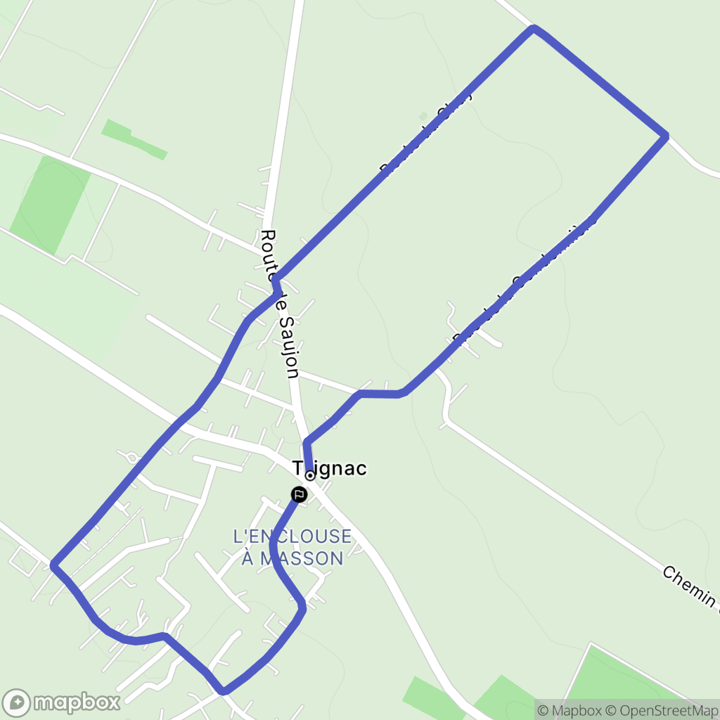 Semussac : carte du parcours de randonnée - France