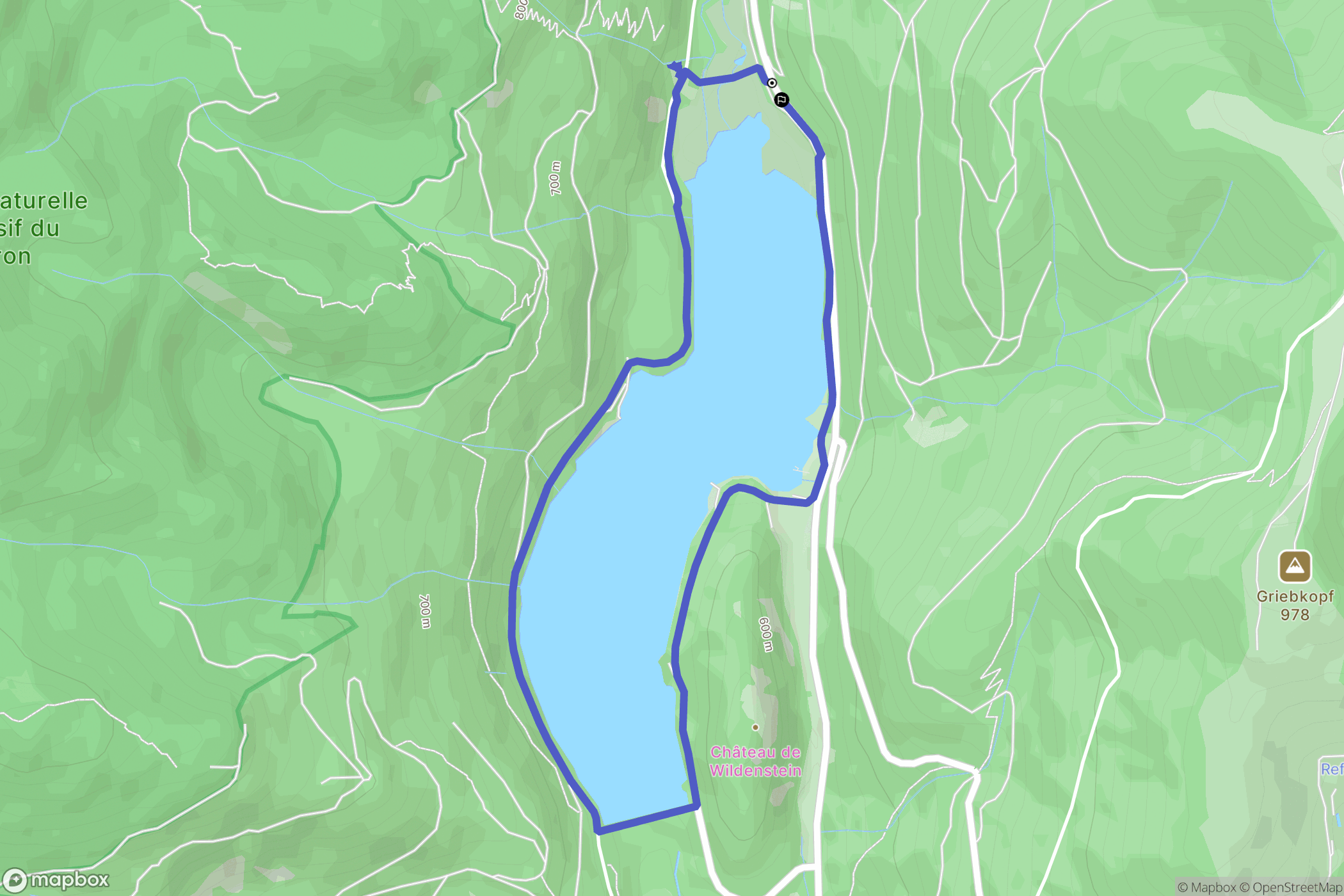 Kruth : carte du parcours de randonnée - France