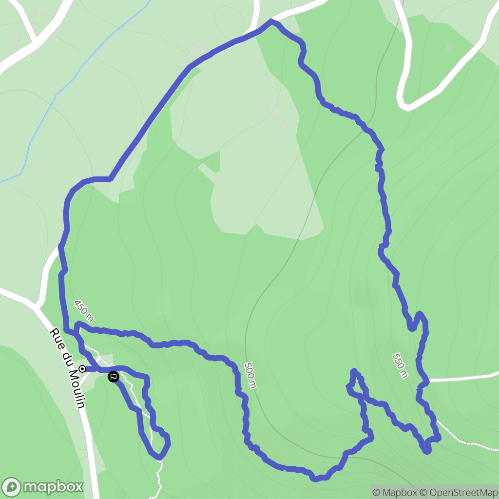 Vagney : carte du parcours de randonnée - France