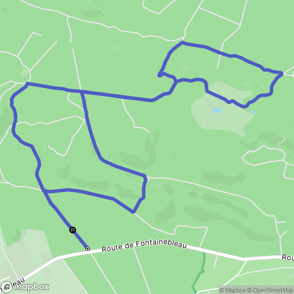 Milly-la-Forêt : carte du parcours de randonnée - France