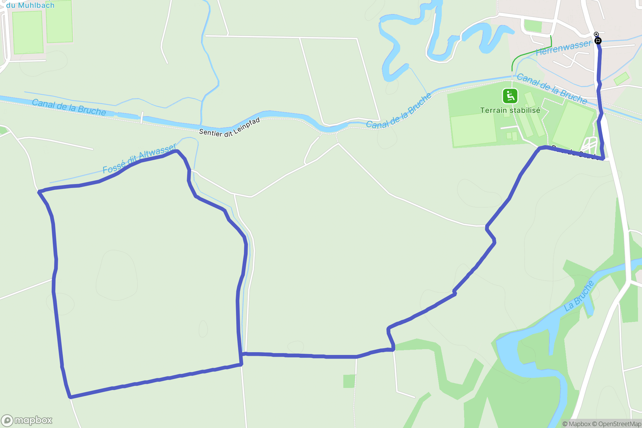 Wolfisheim : carte du parcours de randonnée - France