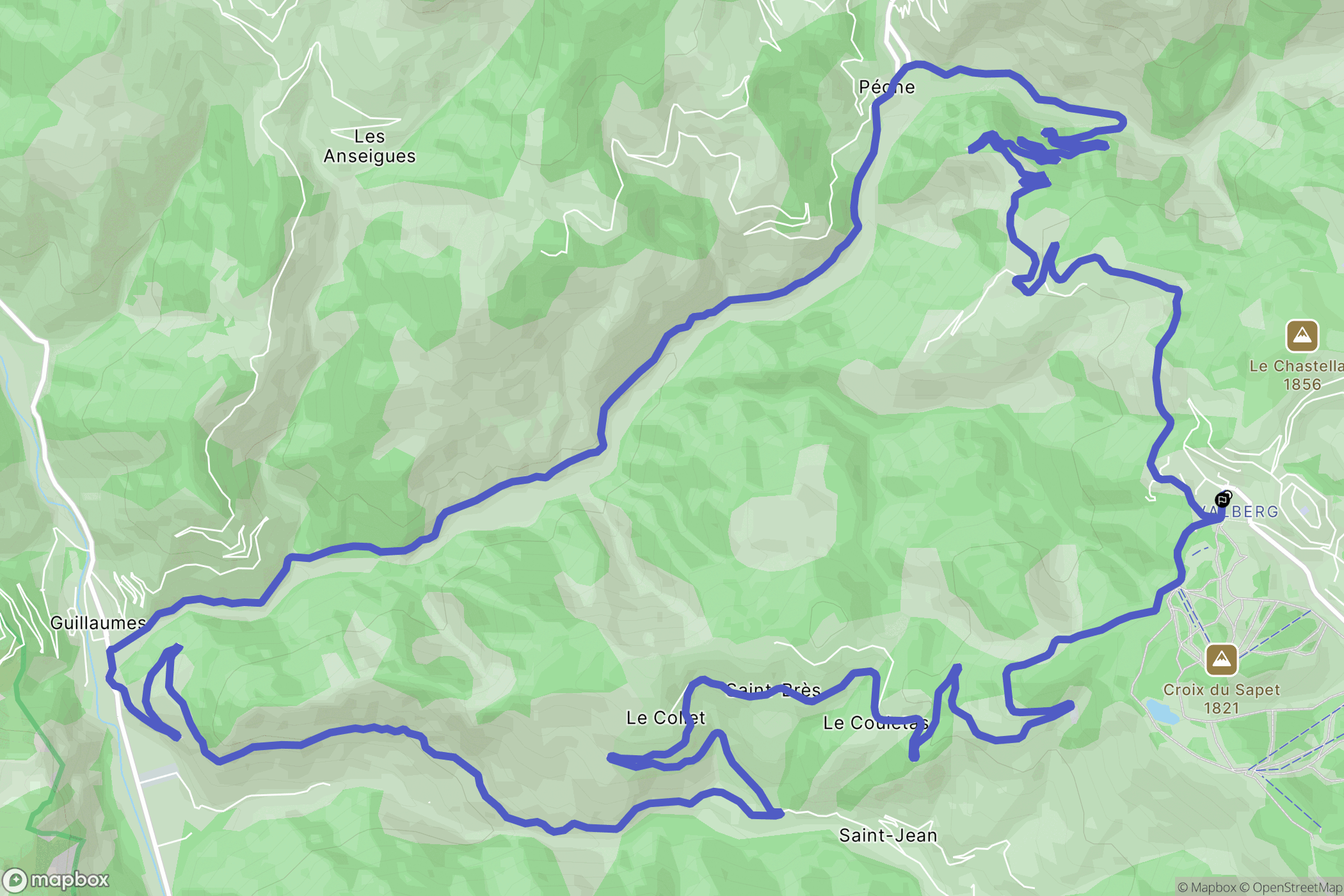 Péone: routekaart voor buitenactiviteiten - France