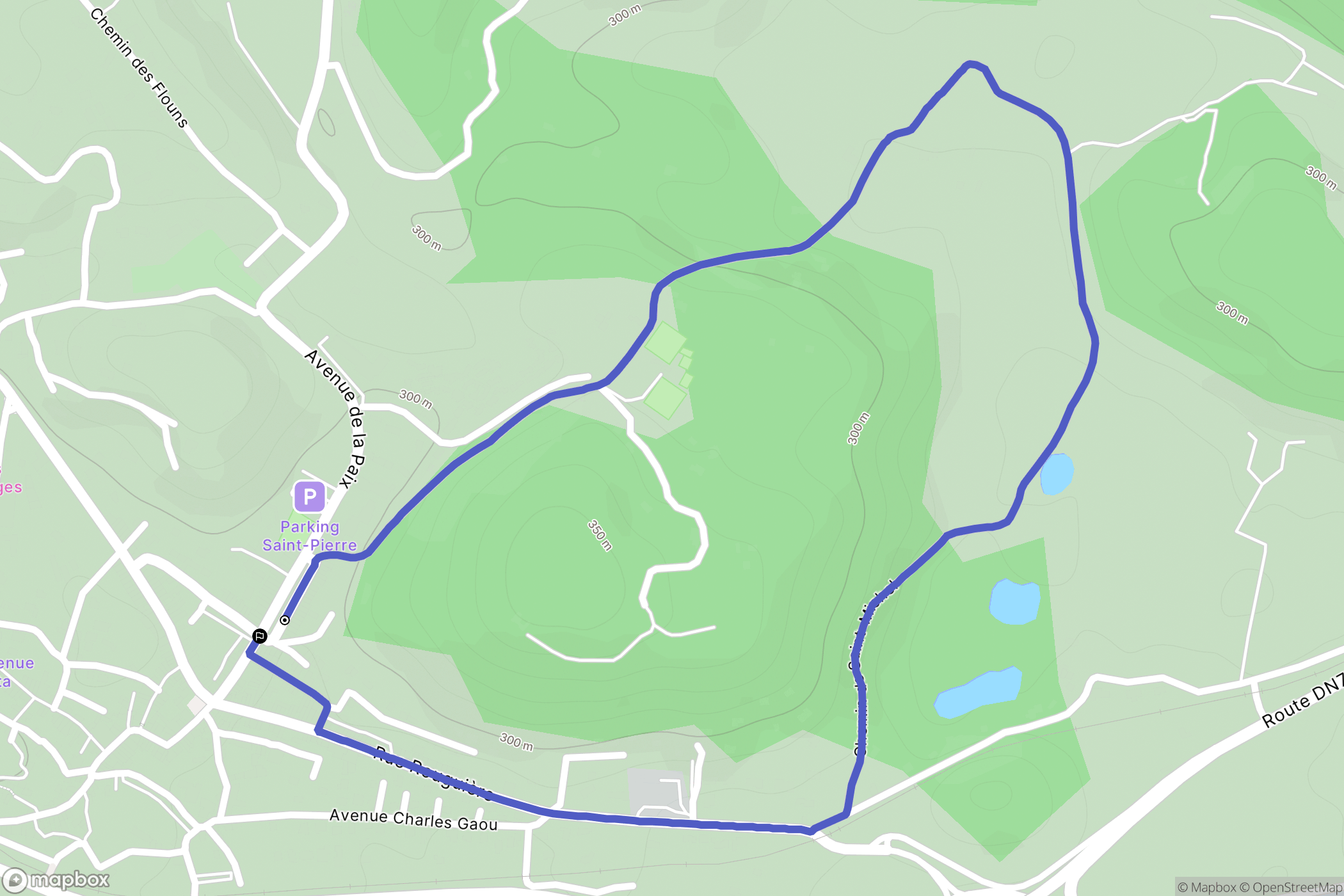 Tourves : carte du parcours de randonnée - France