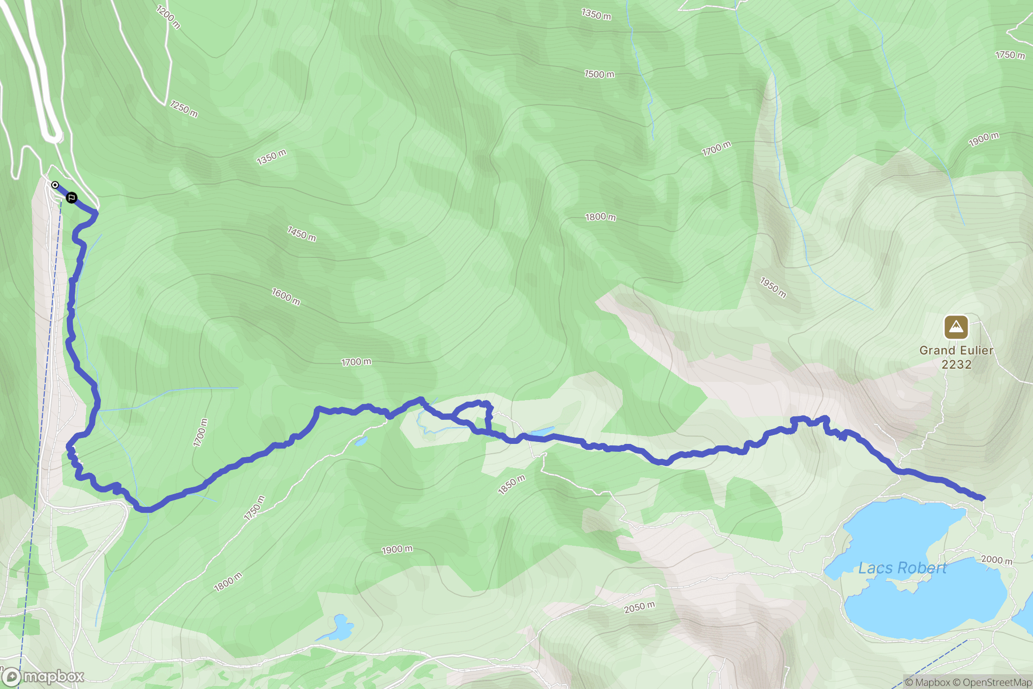 Saint-Martin-d'Uriage : carte du parcours de randonnée - France