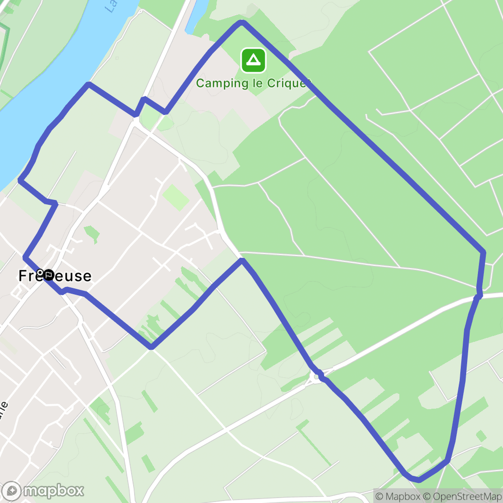 Freneuse : carte du parcours de randonnée - France