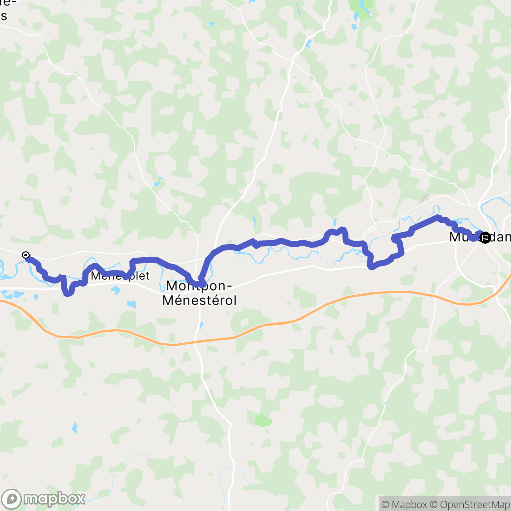 Saint-Antoine-sur-l'Isle : carte du parcours de randonnée - France