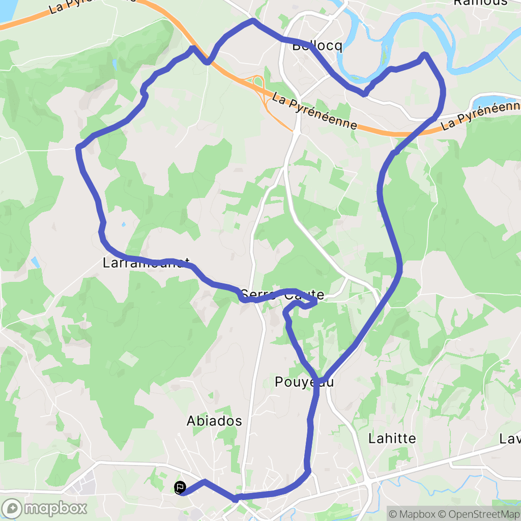 Salies-de-Béarn : carte du parcours de randonnée - France