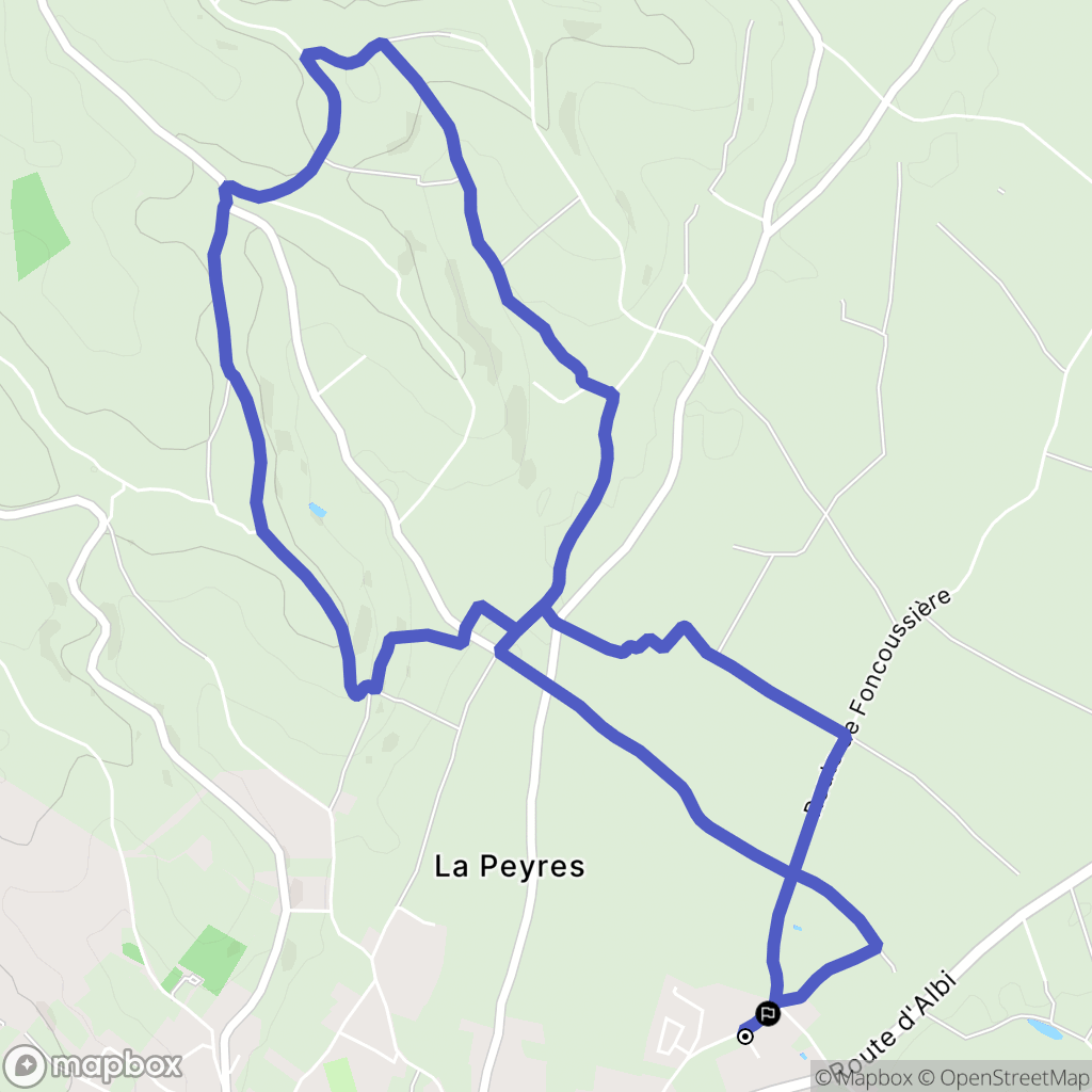 Rabastens : carte du parcours de randonnée - France