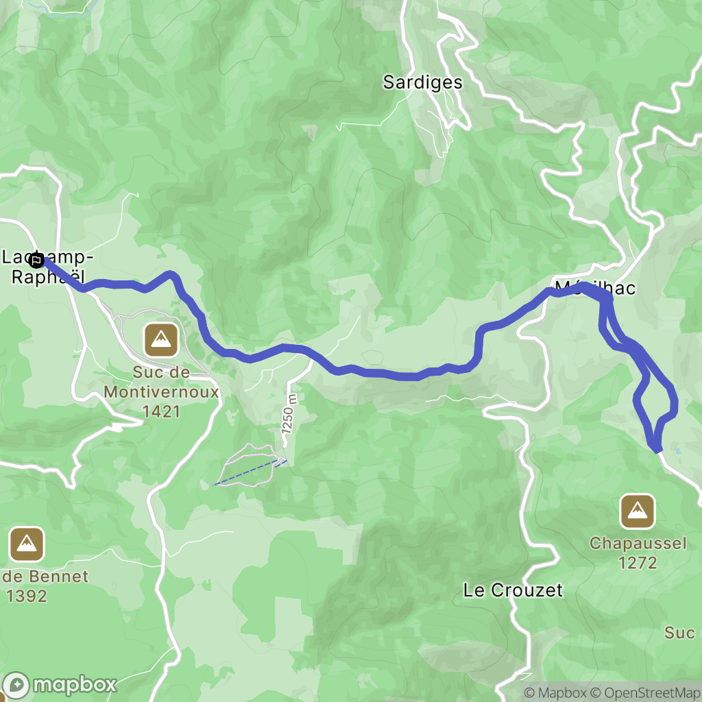 Lachamp-Raphaël: routekaart voor buitenactiviteiten - France