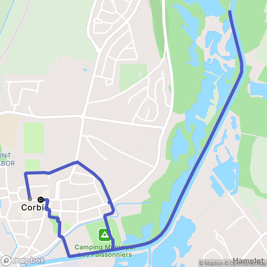 Corbie : carte du parcours de randonnée - France