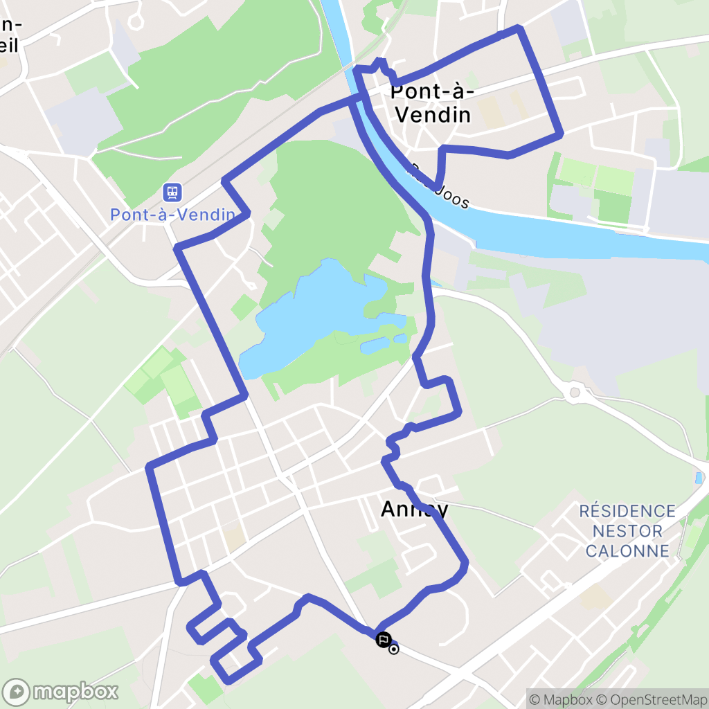 Annay : carte du parcours de randonnée - France