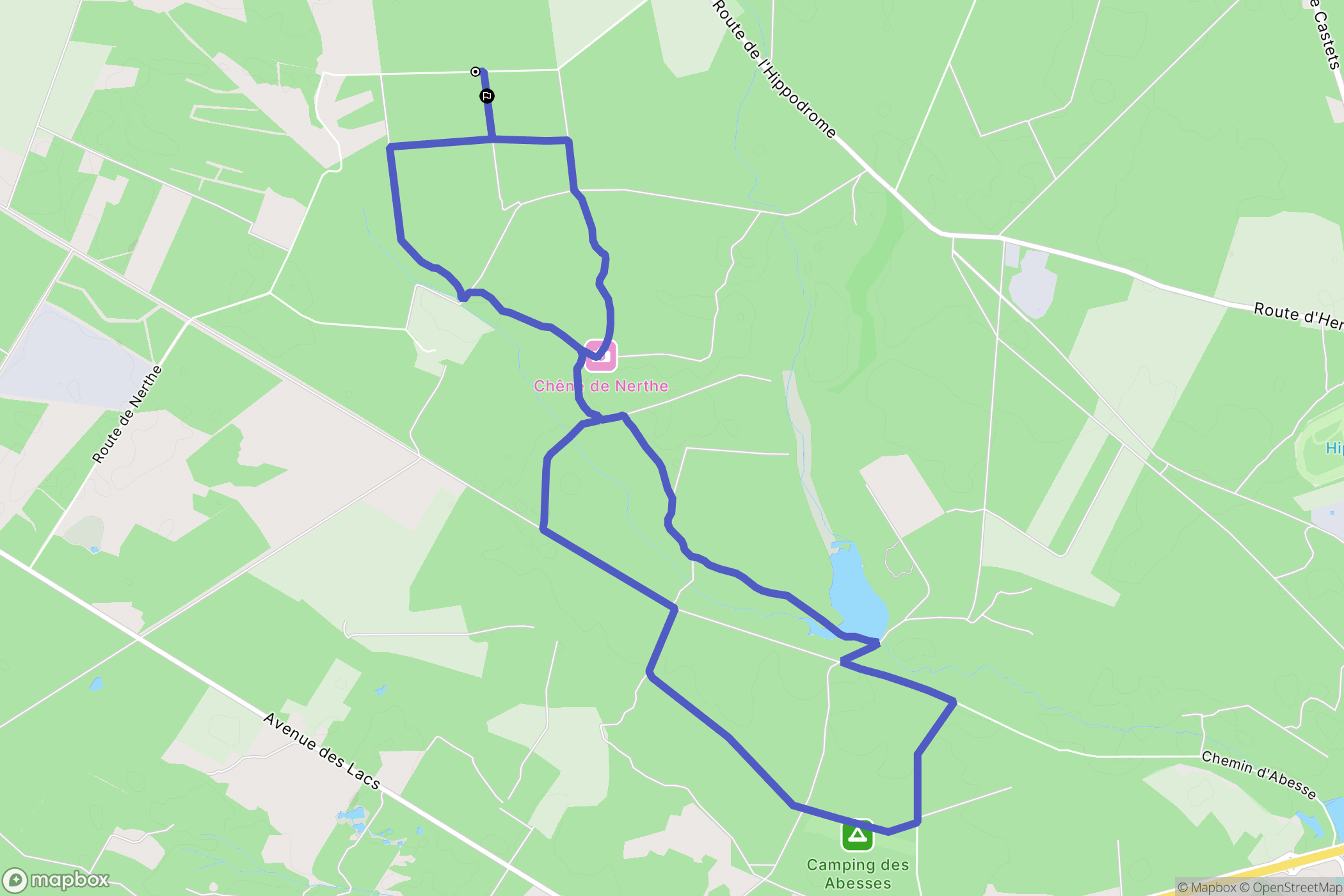 Herm : carte du parcours de randonnée - France