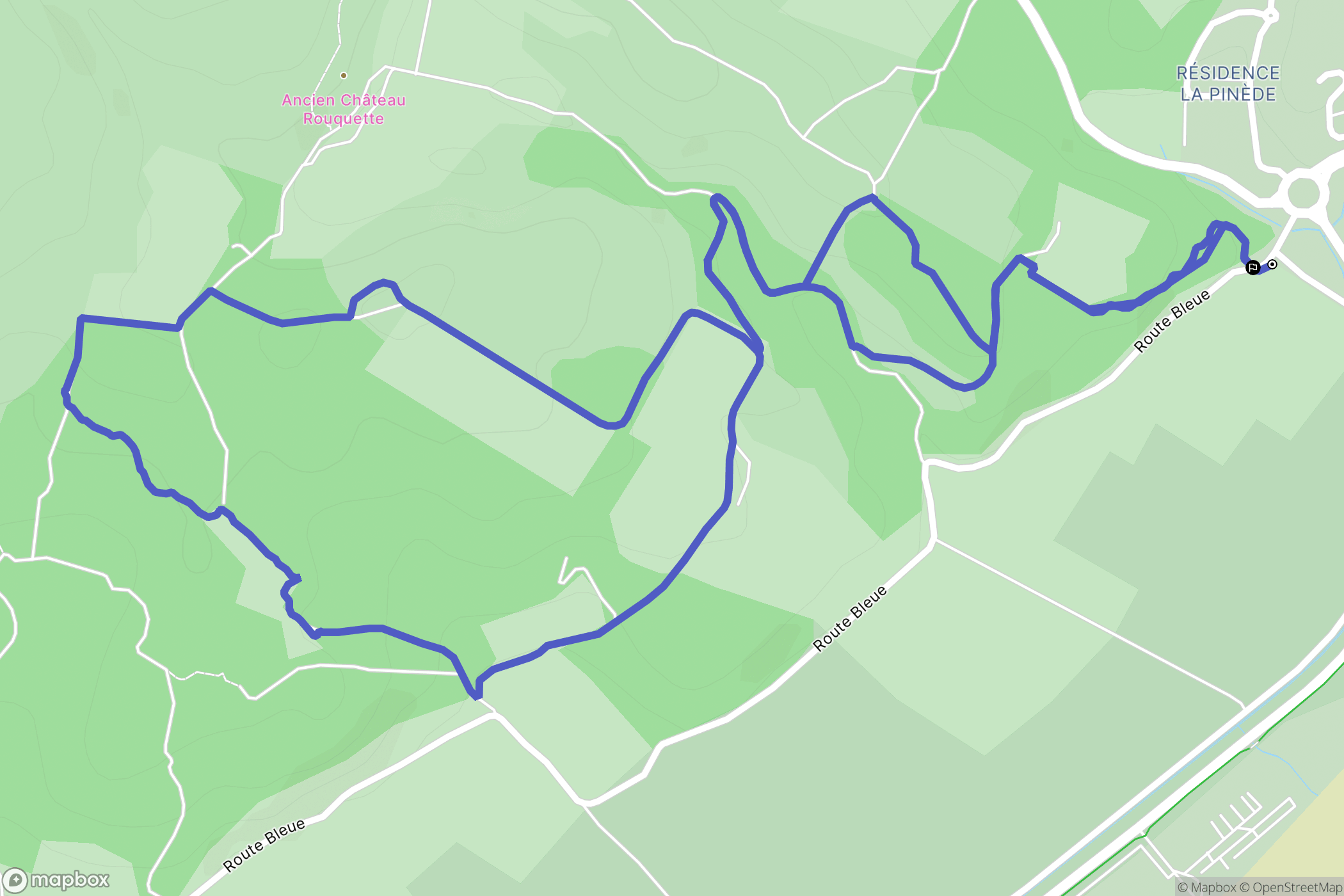 Narbonne : carte du parcours de randonnée - France