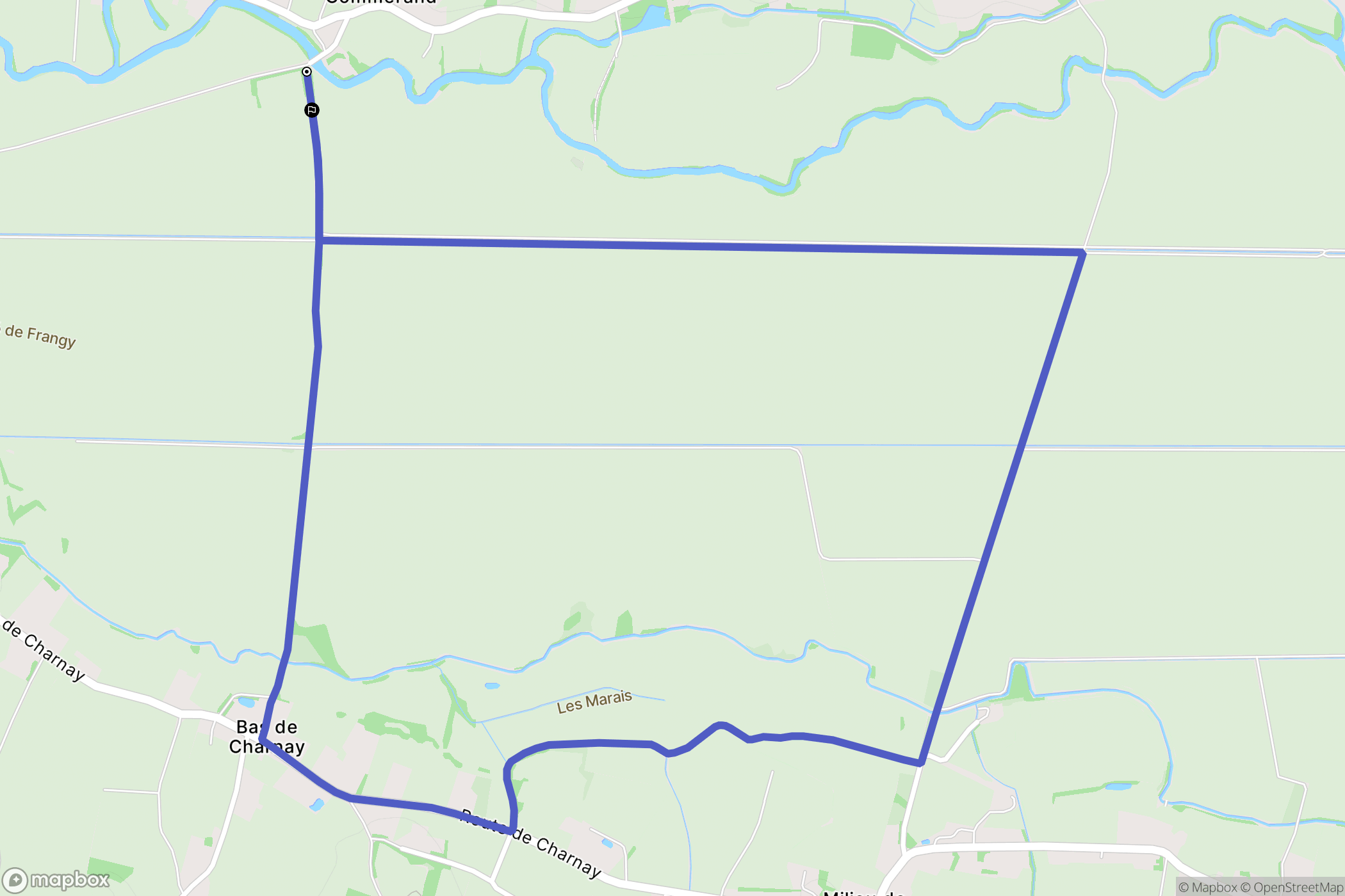 Le Tartre : carte du parcours de randonnée - France
