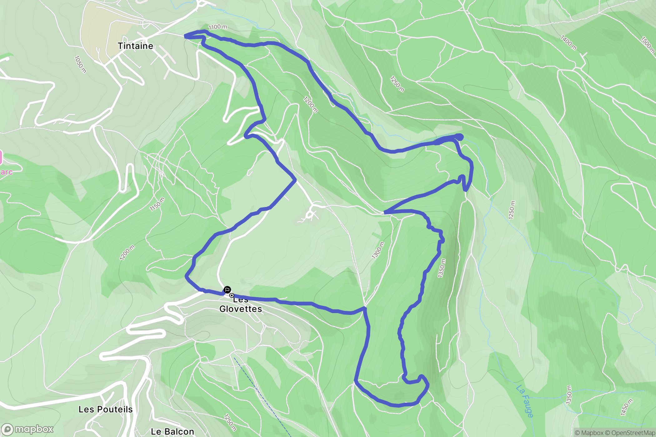 Villard-de-Lans : carte du parcours de randonnée - France