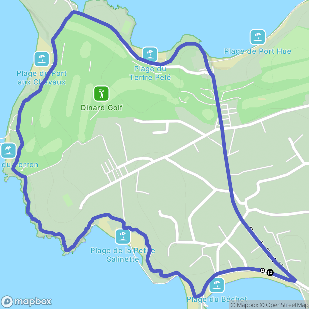 Saint-Briac-sur-Mer : carte du parcours de randonnée - France