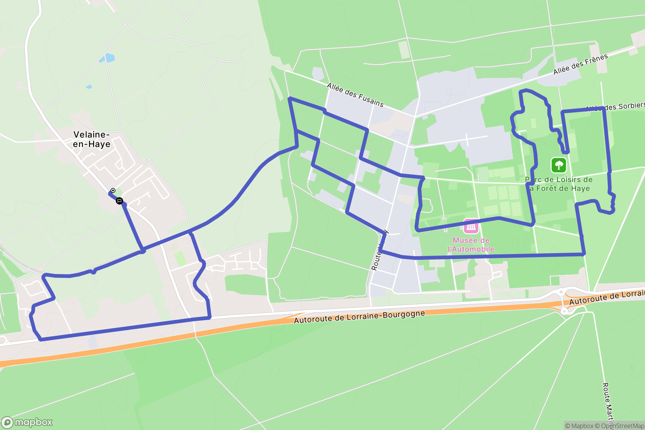 Bois-de-Haye : carte du parcours de randonnée - France