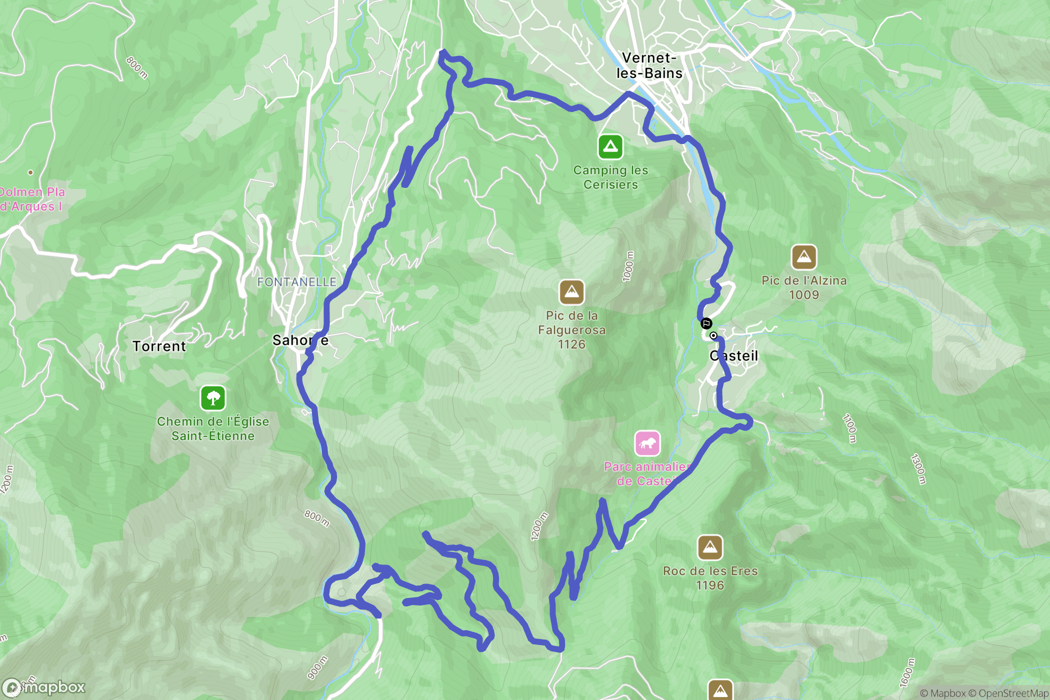 Casteil: routekaart voor buitenactiviteiten - France
