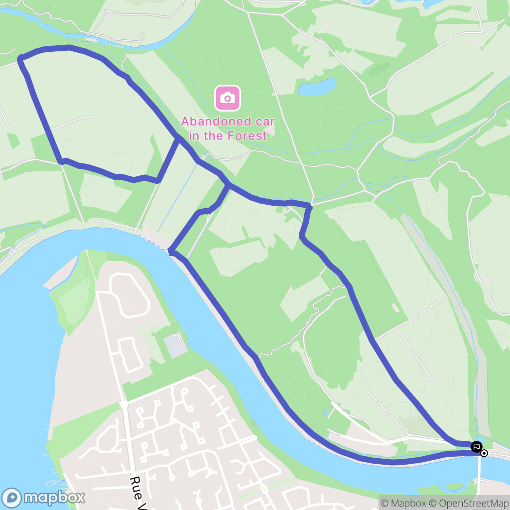 Meyzieu : carte du parcours de randonnée - France