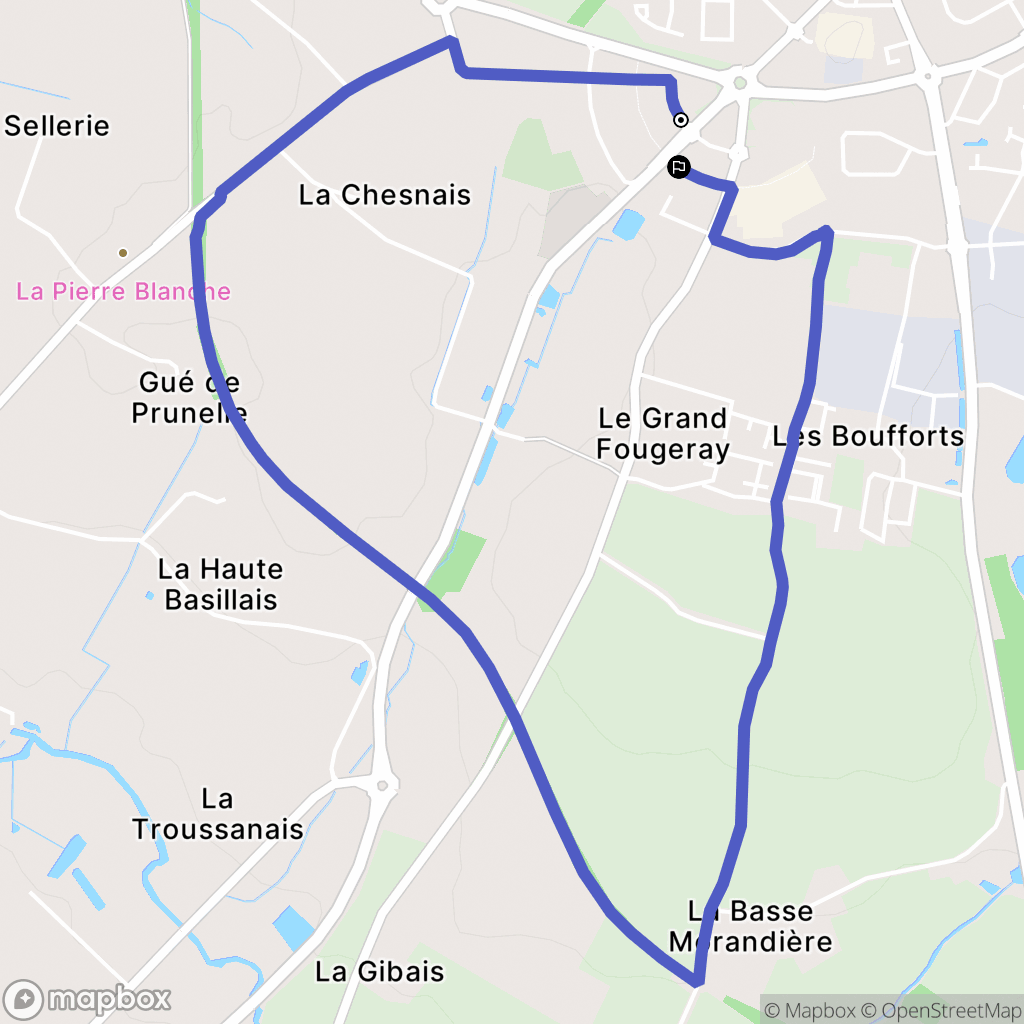 Vitré : carte du parcours de randonnée - France