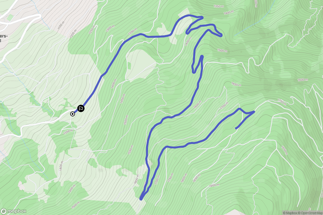 Les Avanchers-Valmorel : carte du parcours de randonnée - France