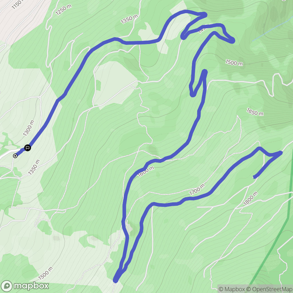 Les Avanchers-Valmorel : carte du parcours de randonnée - France
