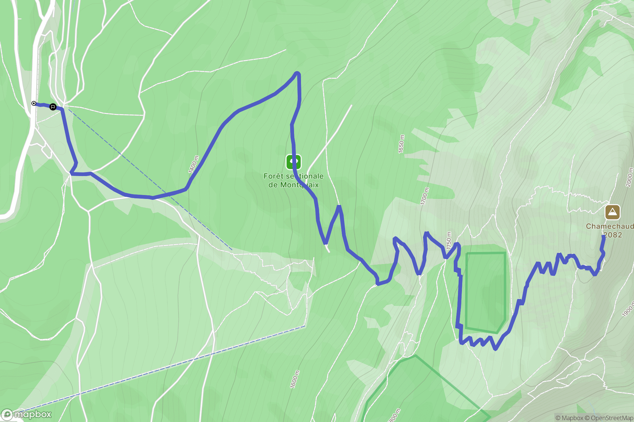 Sarcenas : carte du parcours de randonnée - France