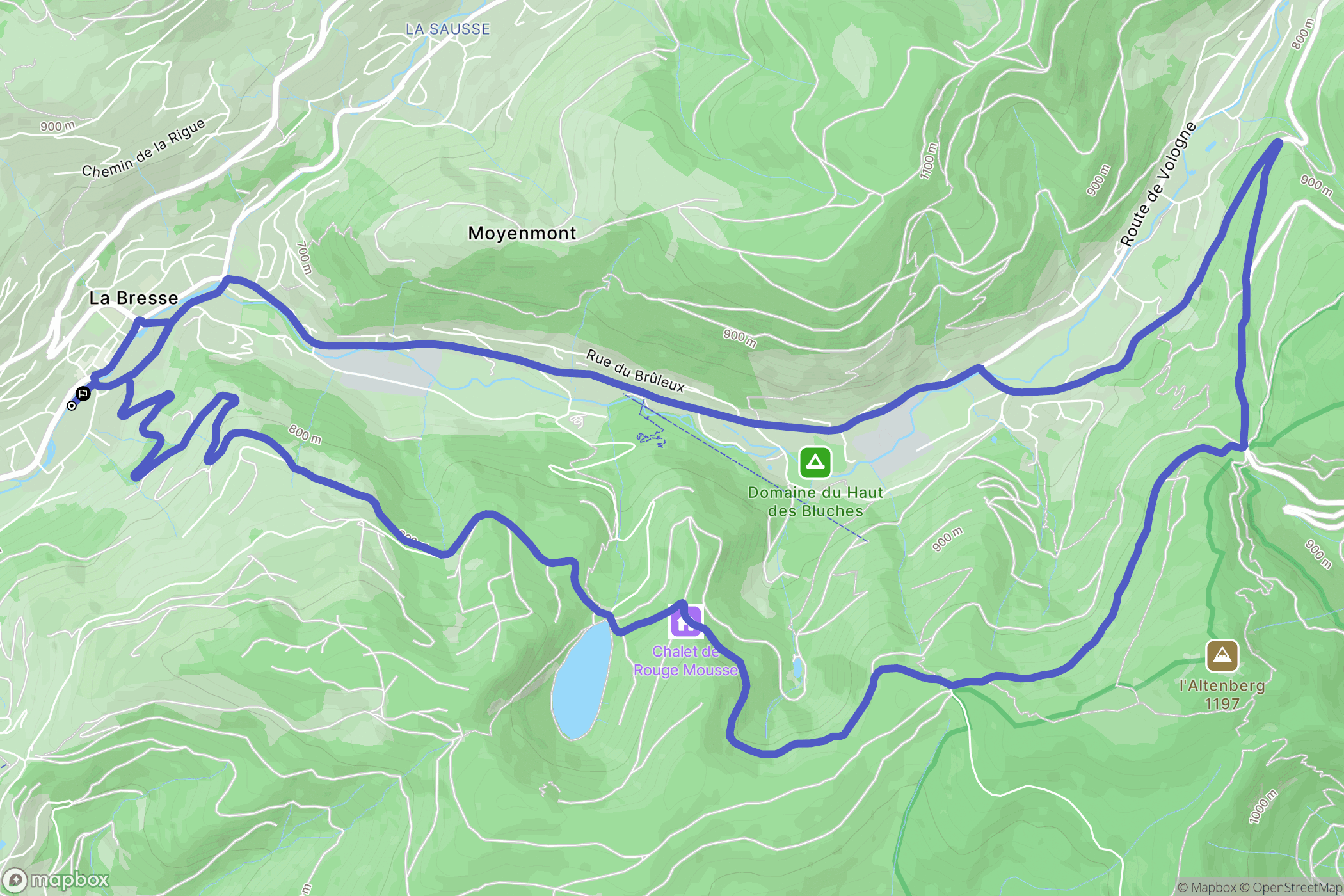 La Bresse : carte du parcours de randonnée - France