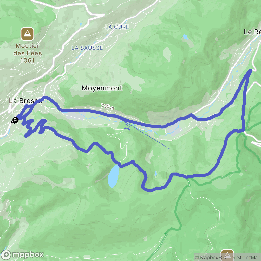 La Bresse : carte du parcours de randonnée - France