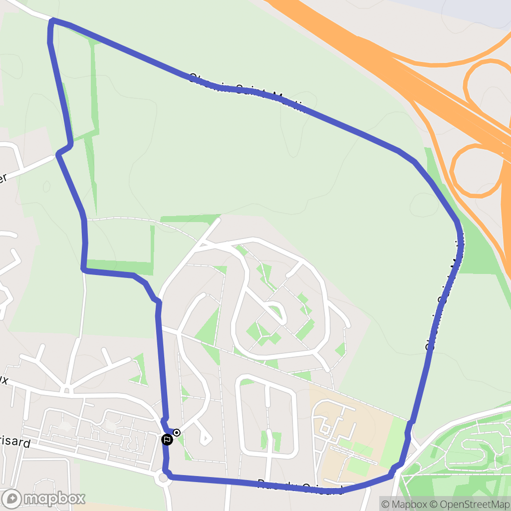Saint-Priest : carte du parcours de randonnée - France