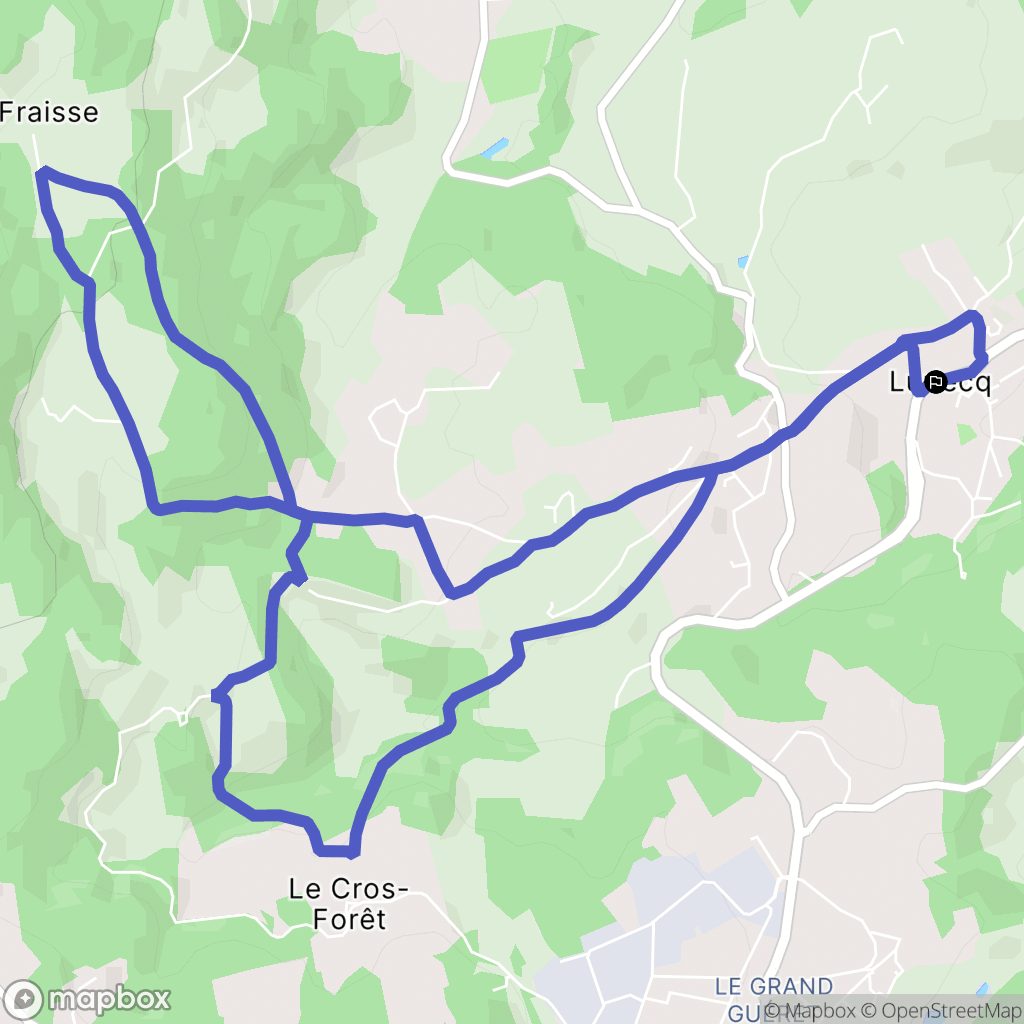 Luriecq : carte du parcours de randonnée - France