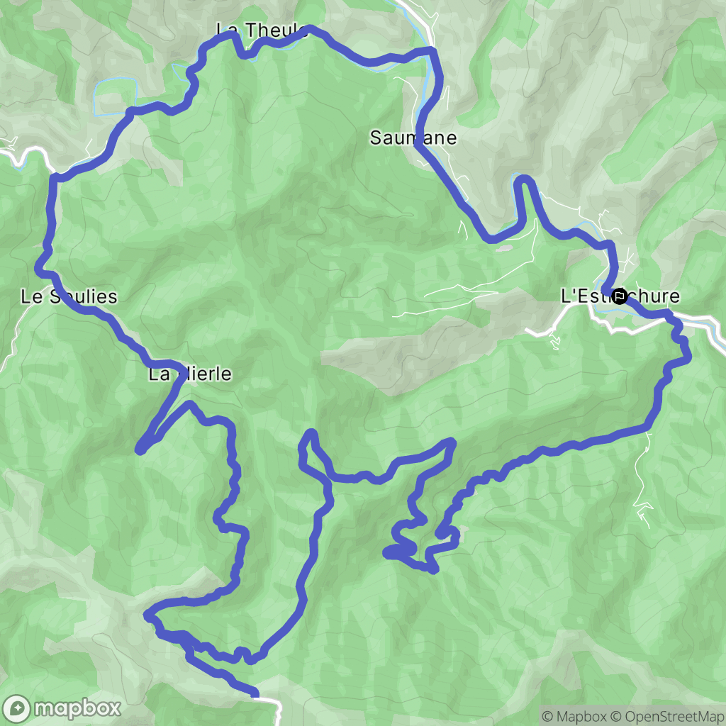 L'Estréchure : carte du parcours de randonnée - France