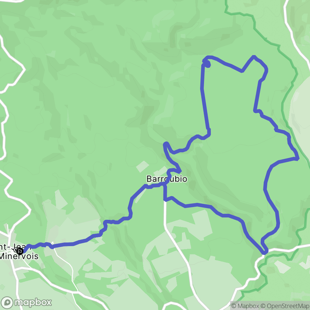 Saint-Jean-de-Minervois : carte du parcours de randonnée - France