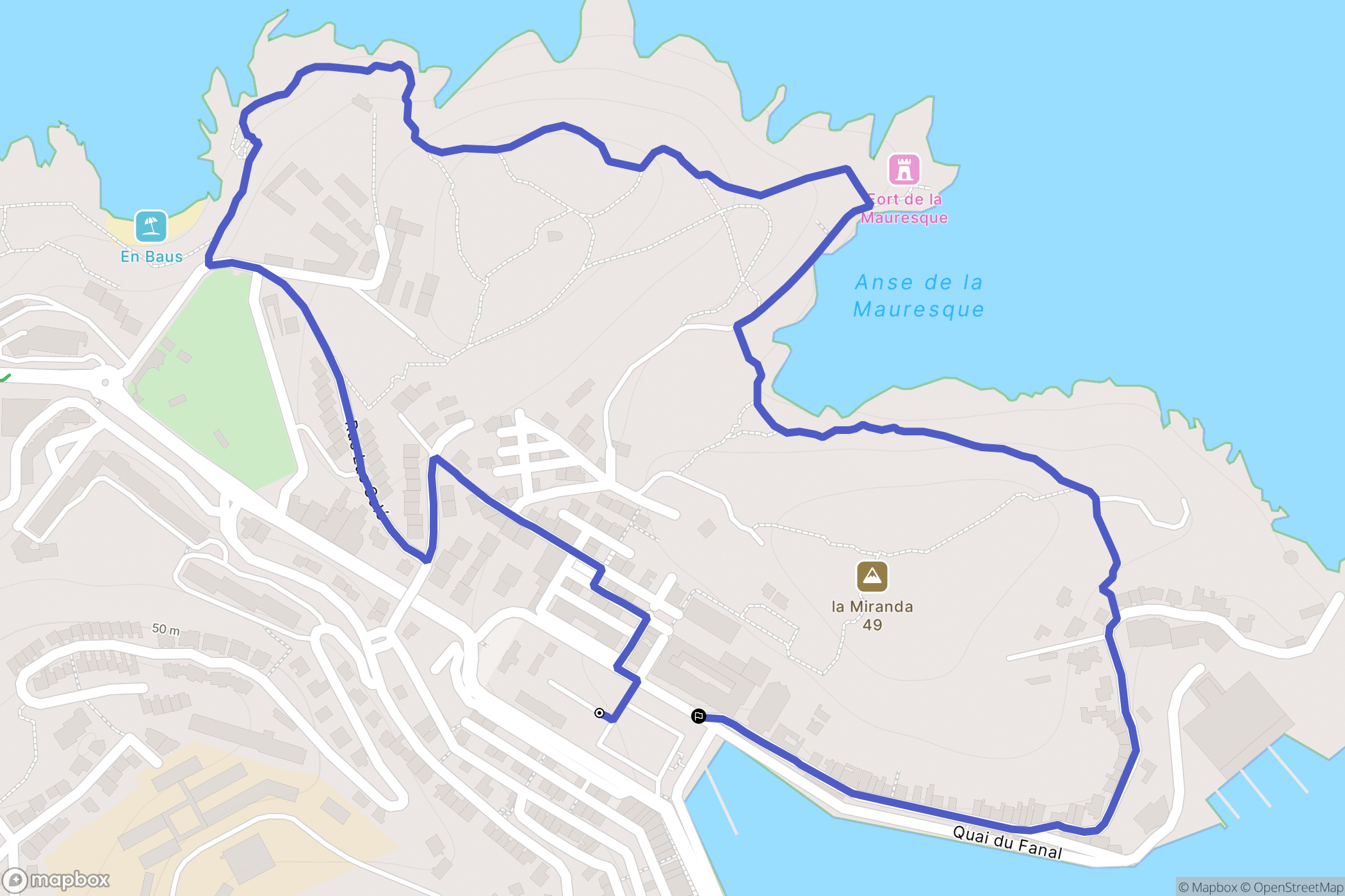 Port-Vendres : carte du parcours de randonnée - France