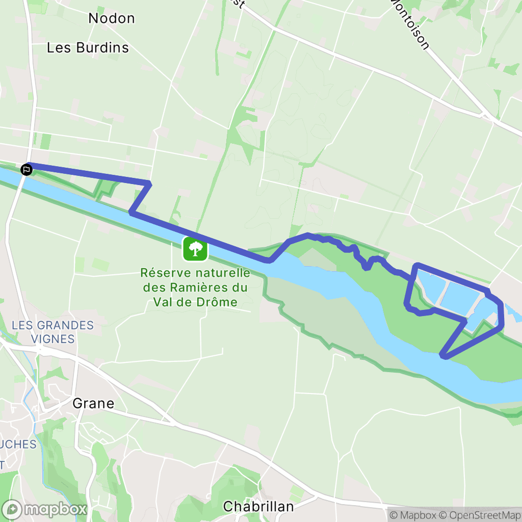 Allex : carte du parcours de randonnée - France