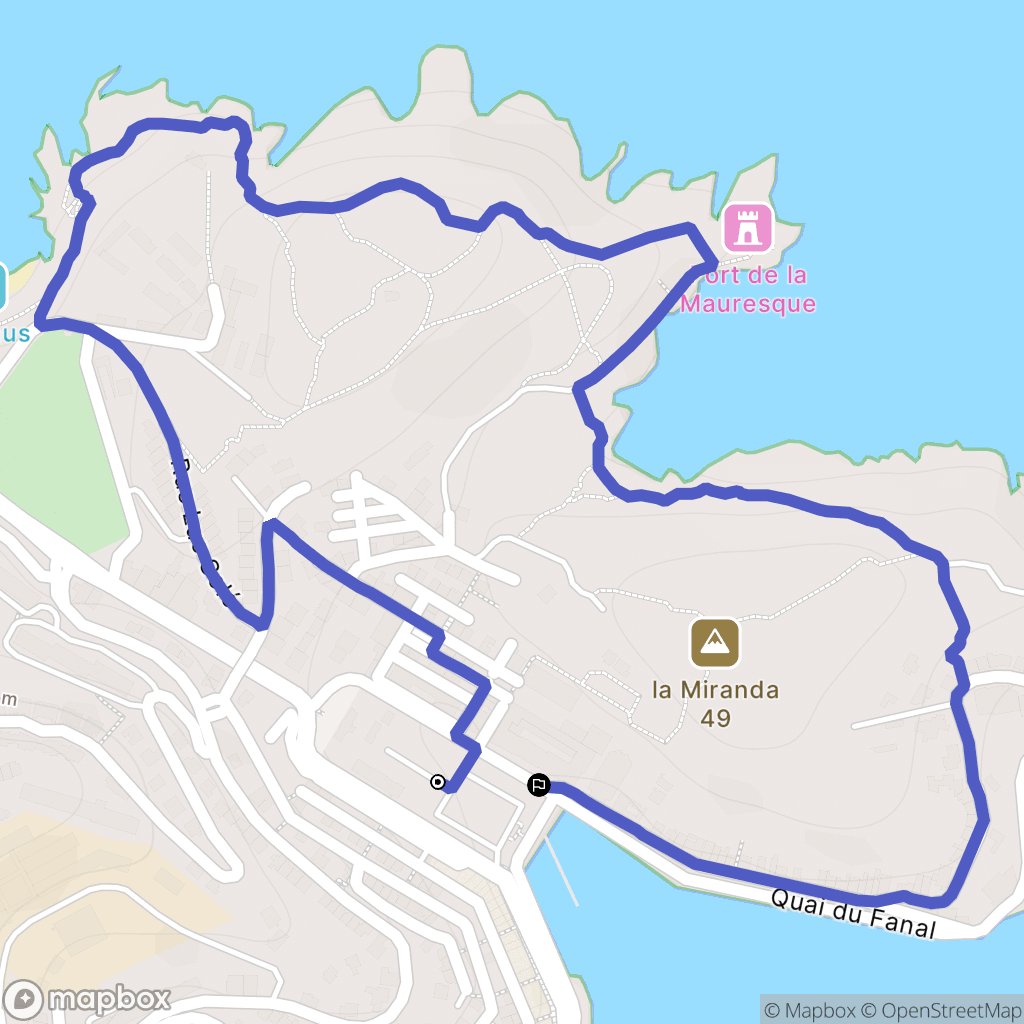 Port-Vendres : carte du parcours de randonnée - France